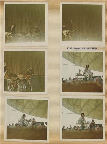 (SUMMER OF 69--WOODSTOCK & TORONTO POP FESTIVAL) Pair of albums with 245 candid photographs documenting one of the most historic summe